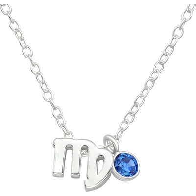 Bijutanki Сребърно Колие - Зодия Дева с Камък