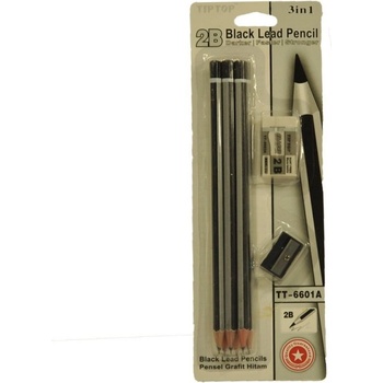 Молив 2В 6 броя с гума и острилка Тип Топ 120002