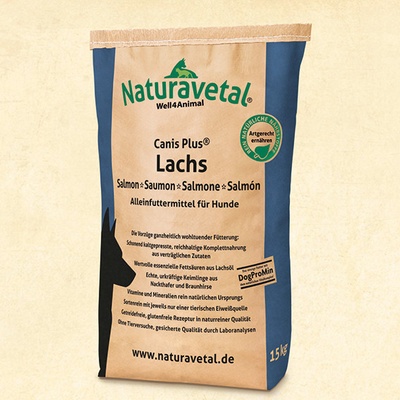 Naturavetal CANIS PLUS losos a proso 15 kg
