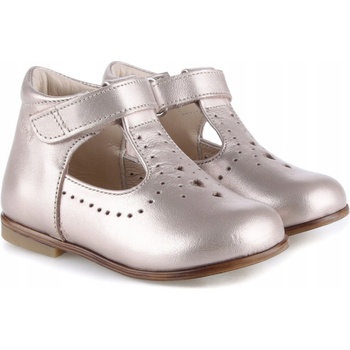 Emel e2385b-4 ročky boty balerínky suchý zip zlaté