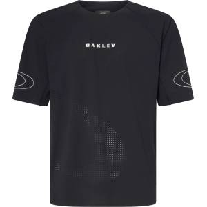 Oakley Мъжка фланелка с къс ръкав за колоездене Oakley Seeker Whip S/S Jersey Cycling jersey - Pitch Black - размер M (056-3985-0312)