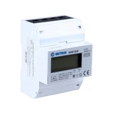 EASTRON Elektromer 3F na DIN lištu trojfázový digitálny VCX EASTRON SDM72 DR MID Reset 100A