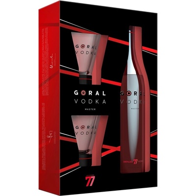Goral Master Vodka 40% 0,7 l (darčekové balenie 2 poháre)