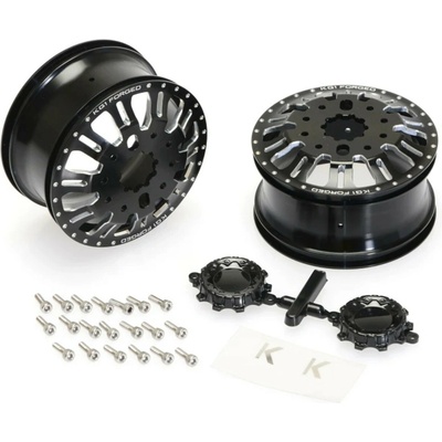 CKD0602 KG1 KD004 CNC Aluminum REAR Dually Wheel BLACK Anodize 2 kusy w/cap. decal & screws
