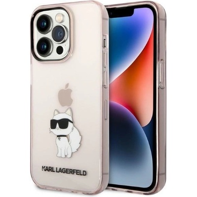 KARL LAGERFELD Кейс Karl Lagerfeld KLHCP14LHNCHTCP за iPhone 14 Pro 6.1", розов / розов, твърд, Ikonik Choupette (3666339087180)