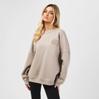 Jack Wills Блуза Jack Wills Women's Oversized Crew Sweatshirt - Taupe