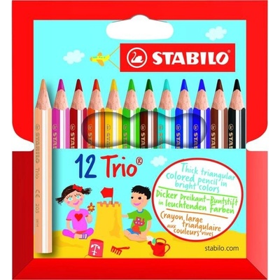 Stabilo Trio hrubé a krátke farbičky v kartónovom obale 12 ks 205 12 01
