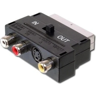 Redukce SCART IN-OUT/3xCINCH + SVHS