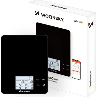 Wozinsky WIK-10 chytrá kuchyňská váha s Bluetooth a nutriční analýzou, černá – Hledejceny.cz