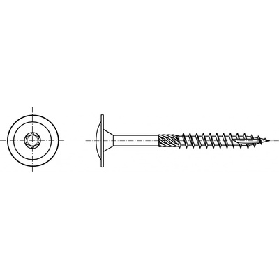 PROFISTYL Vrut konstrukční tesařský talířová hlava TORX nerez A2 Varianta: Vrut konstr.talířová hl.TX40 A2 8,0x030 – Zboží Mobilmania