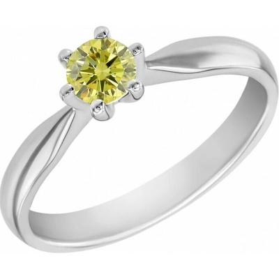Eppi Zásnubný prsteň s certifikovaným fancy yellow lab grown diamantom Iravan RE45198