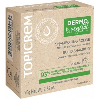 Topicrem Dermo Vegetal Solid Shampoo tuhý šampón s vyživujúcim účinkom pre suché vlasy 75 g