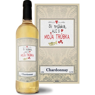 Sablio Si trúbka, ale si moja trúbka Chardonnay biele suché víno 12 % 0,75 l (čistá fľaša)