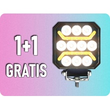 KAMAR LED pracovní světlo 15W, 1500lm + LED pás oranžový, 12/24V, IP67, 1+1 zdarma! [L0185]