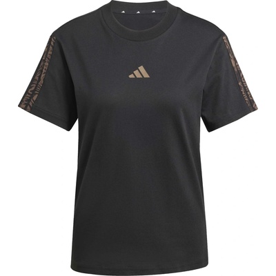 adidas Dámske tričko EMBROIDERED T-SHIRT čierna ružová