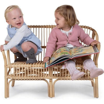 Childhome Pohovka detská ratanová Montana Natural 80x45x55 drevený design