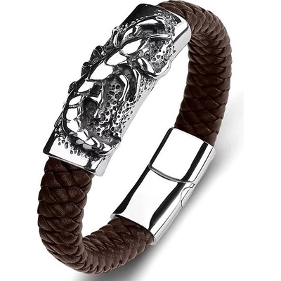 Predator Q1 PD1031-2 Kožený náramek štír hnědý