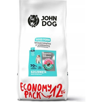 John Dog Good Form Puppy Vepřové maso s hovězím masem 12 kg