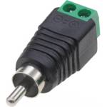 DeTech Конектор DeTech, RCA M - Screw Terminal, 10pcs. , Black - 17177 (DE-17177)