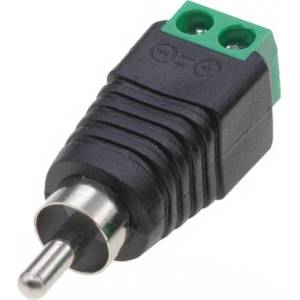 DeTech Конектор DeTech, RCA M - Screw Terminal, 10pcs. , Black - 17177 (DE-17177)