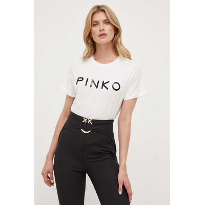 Pinko Памучна тениска Pinko в бежово 101752. A150 (101752.A150)