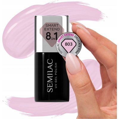 Semilac hybridní lak Smart Extend 8v1 803 Delicate Pink 7 ml bez TPO
