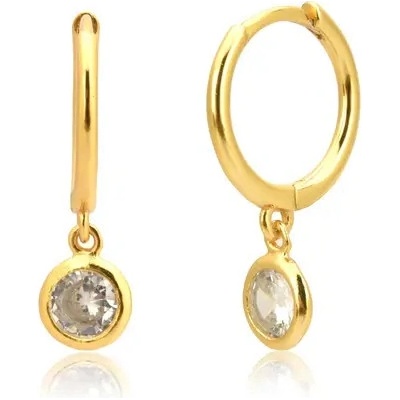 Majya stříbrné náušnice SHEILA pozlacené 10394