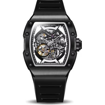Bonest gatti Мъжки часовник Bonest Gatti Novarion, Автоматичен, Скелетон, Черен (BG9901-A4)