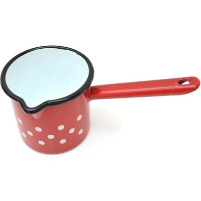 Senzacne sk Hrnček smaltovaný 10 cm s rúčkou dekor bodky 700 ml