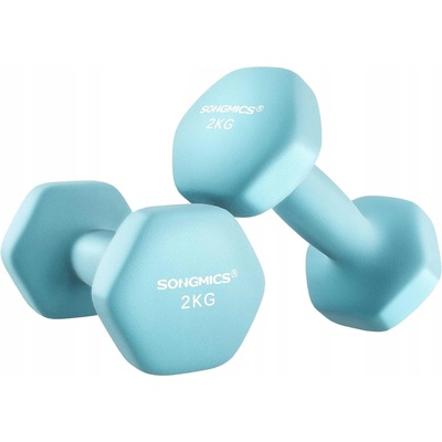 SONGMICS litinové Sada jednoručních činek 2 ks 2 x 2 kg