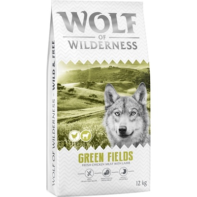Wolf of Wilderness Adult "Green Fields" jahňacie bez obilnín 2 x 12 kg