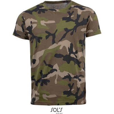 SOL's Collection Tričko Camo Men maskáčová krátký rukáv pánské Maskáčová