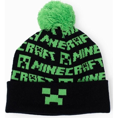 dětská zimní čepice s bambulí Minecraft