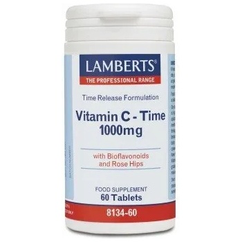 Image 1 of LAMBERTS Хранителна добавка витамин Ц с постепенно освобождаване, Lamberts Vitamin C Time Release 1000mg 60 tabs