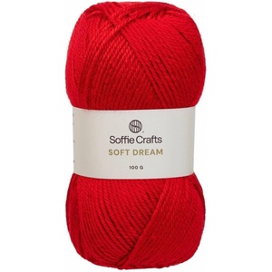 Soffie Crafts Soft Dream 09925 Really Red Плетива прежда (SC09670-09925)