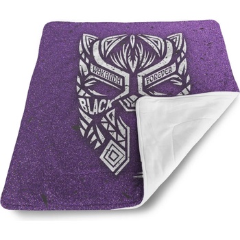 Sablio Detská deka pre bábätko BLACK PANTHER wakanda forever Bílý