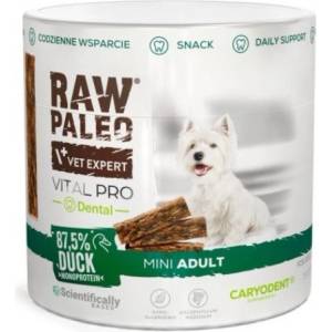 VetExpert RAW PALEO Vital Pro Dental Duck Mini - хипоалергенно монопротеиново функционално лакомство кучета, 100 гр, Vet Expert - Полша