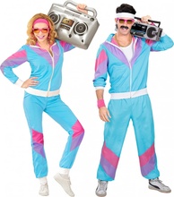 Retro šusťáková souprava 80's modrá