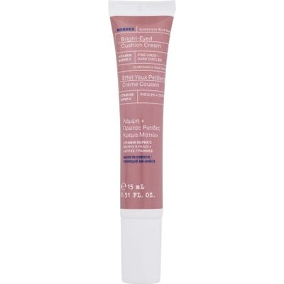 KORRES Apothecary Wild Rose Bright-Eyed Cushion Cream изсветляващ околоочен крем против тъмни кръгове, подпухналост и бръчки 15 ml за жени