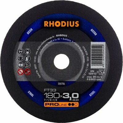 Rhodius Rezný kotúč 180 x 3,0 x 22,23 mm 200786