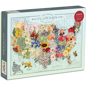 Image 1 of Galison - Puzzle State Flowers - 1 000 piese
