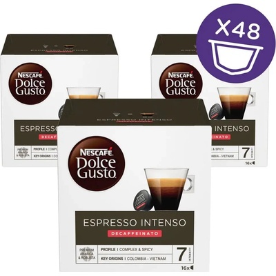NESCAFÉ Dolce Gusto Espresso Intenso Decaffeinato 3 x 16 ks
