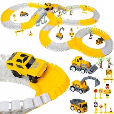 Iso Trade Závodní autodráha - Stavebnice staveniště 3+