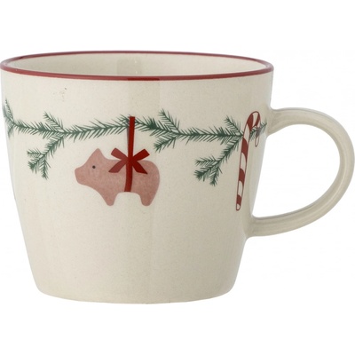 Bloomingville Kameninový hrnek Yule Nature béžová barva keramika 300 ml – Sleviste.cz