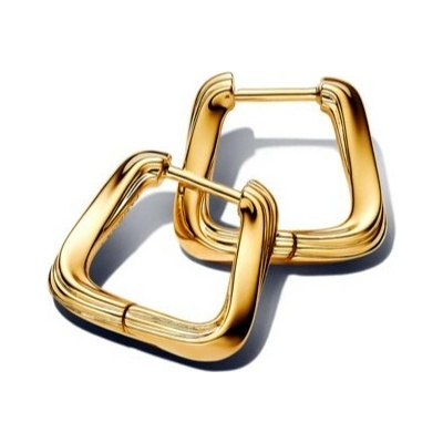 Pandora Krútené malé pozlátené náušnice Essence Shine 263875C00