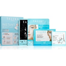 Talika Instant Beauty detoxikačná a čistiaca maska na tvár 25 g + vyhladzujúca očná maska s probiotikami 2 ks + hydratačná plátienková maska 20 g + vyhladzujúca maska na očné okolie 2 ks darčeková sad