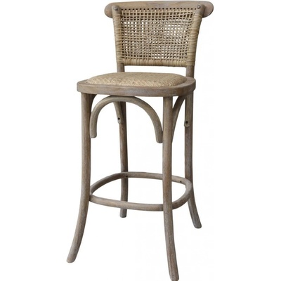 Chic Antique Old French chair 43 x 51 x 103 cm Přírodní