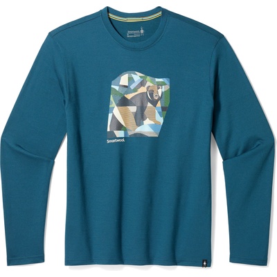 Smartwool Мъжка блуза Bear Country Graphic Long Sleeve Tee Twilight Blue - L (SW017155G74)