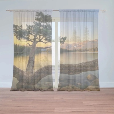 Sablio Záclony Strom pri jazere: 2ks 150x250cm