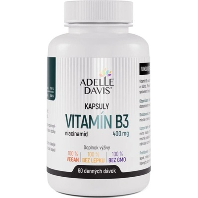 Adelle Davis Vitamin B3 nikotinamid 400 mg 60 kapslí